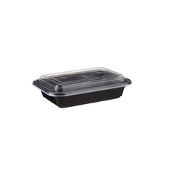 Black Base Rectangular Container 58 Oz 150 Pieces - Hotpack Oman