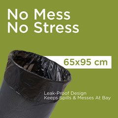 7 Packets Twin Pack Garbage Roll Black 65x95cm 30 Gallon 25 % off