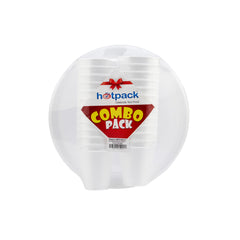 25 Pieces 6 Oz Foam Cup and 25 Pieces 10 Inch Foam Plate Combo Pack - 10 Packets