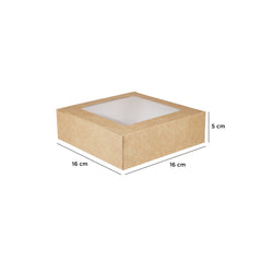 250 Pieces Kraft Square Salad Box with Window