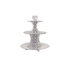 Silver Cup Cake Stand 3 Layer