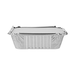 Aluminum Containers with Lid 8342 ( 420 CC ) 147 Mm Length x 122 Mm Width x 40 Mm Height | 10 Pieces - Hotpack Oman