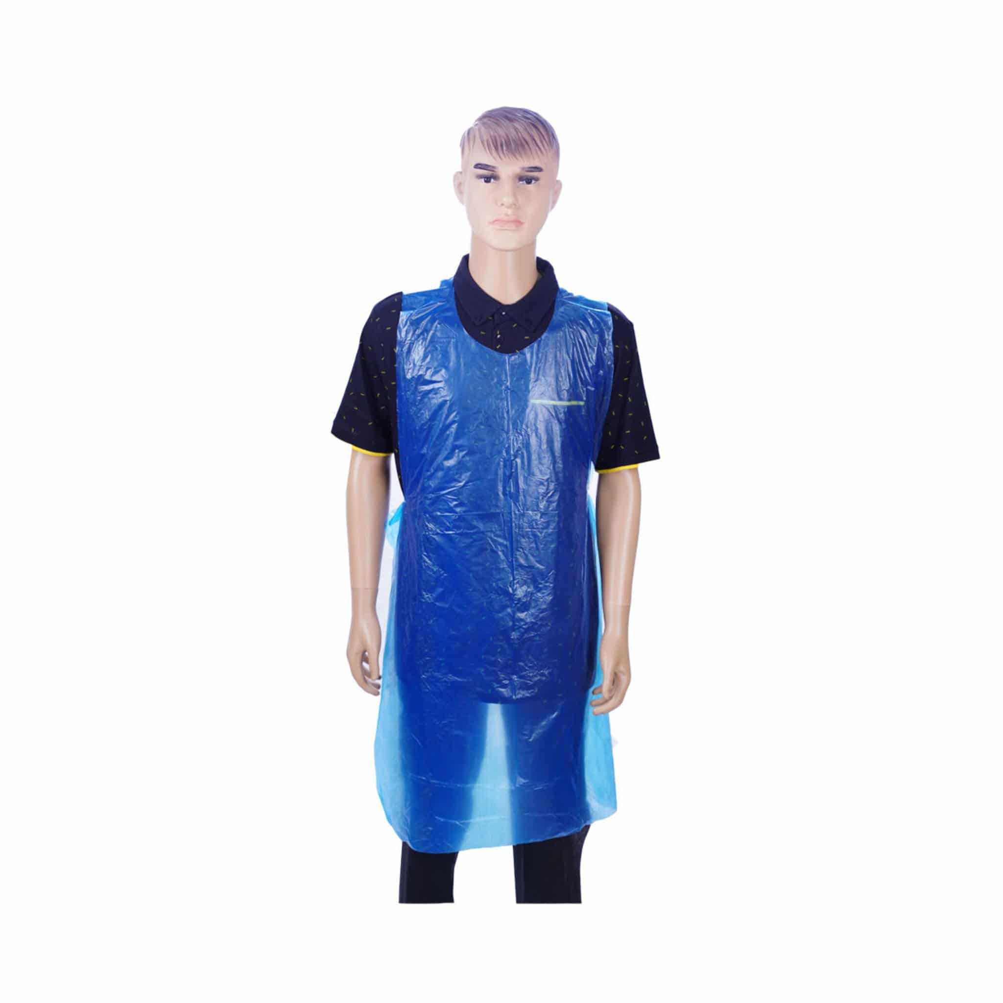 Plastic Apron Blue 28 Inch (Width) X 46 Inch (Length)