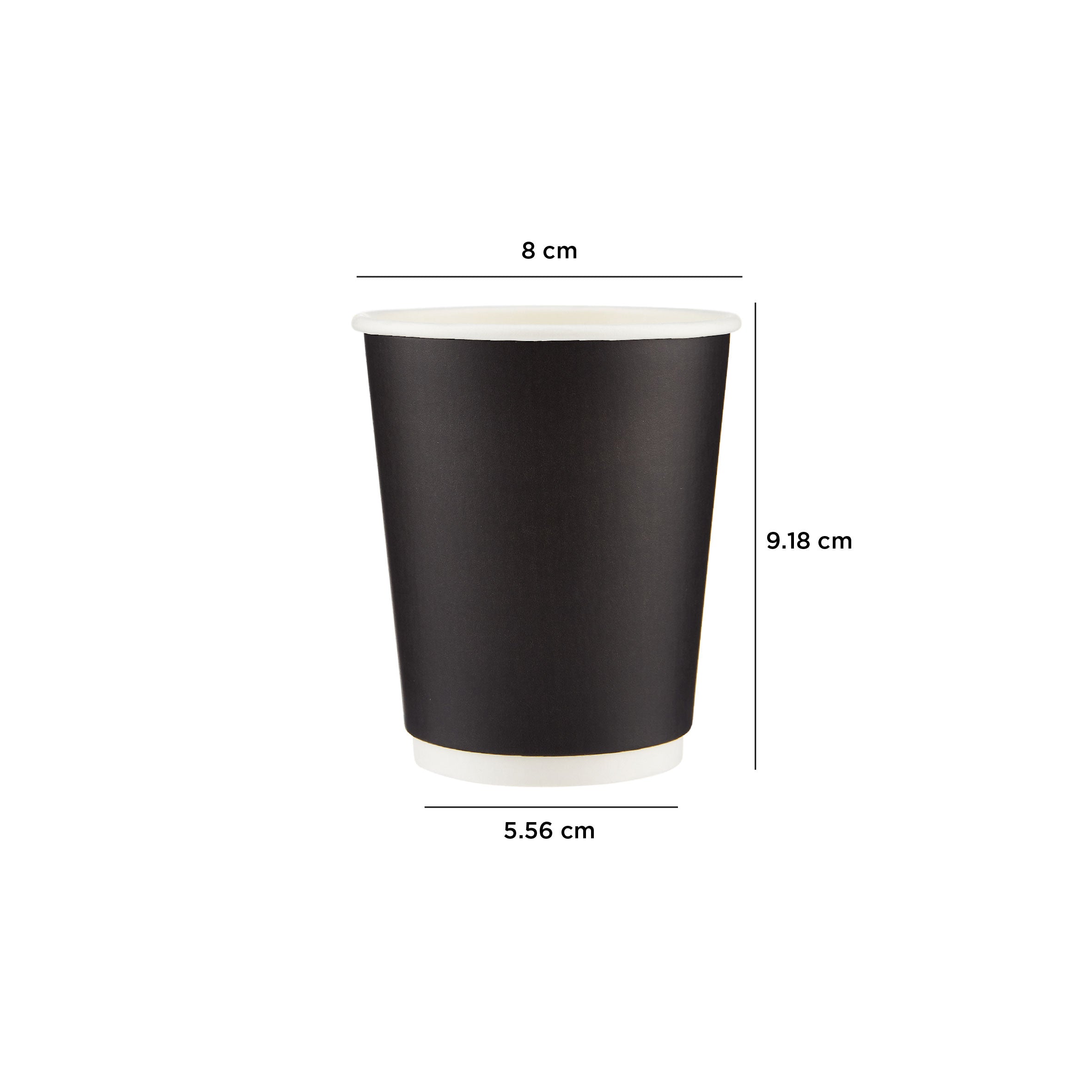 8 Oz Black Double Wall Paper Cups