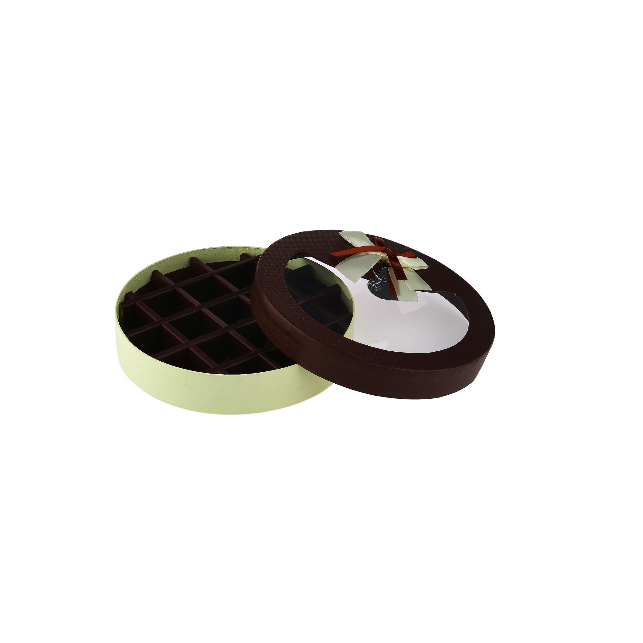 Round Chocolate Gift Box 21 Division - 1 Piece - Hotpack Oman
