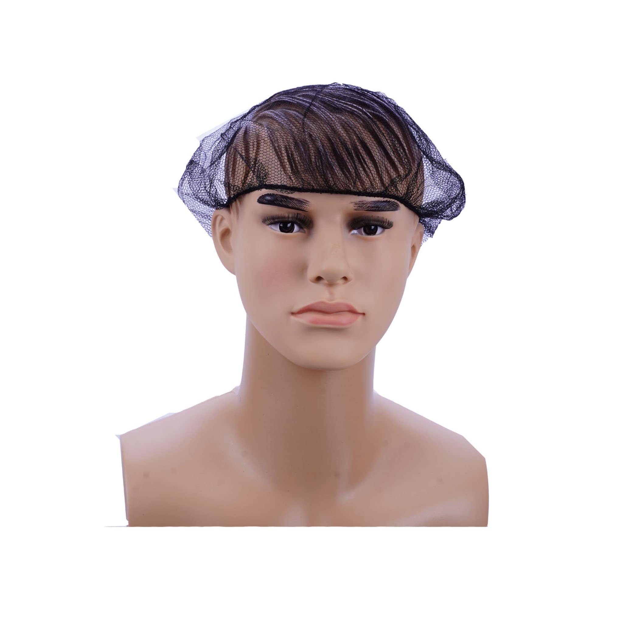 Hotpack | Nylon Hair Net Cap Black Color | 100 Pieces X 10 Packts - Hotpack Oman