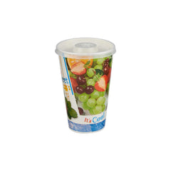 12 Oz Paper Juice Cup With Lid 25 Pieces - Hotpack Oman