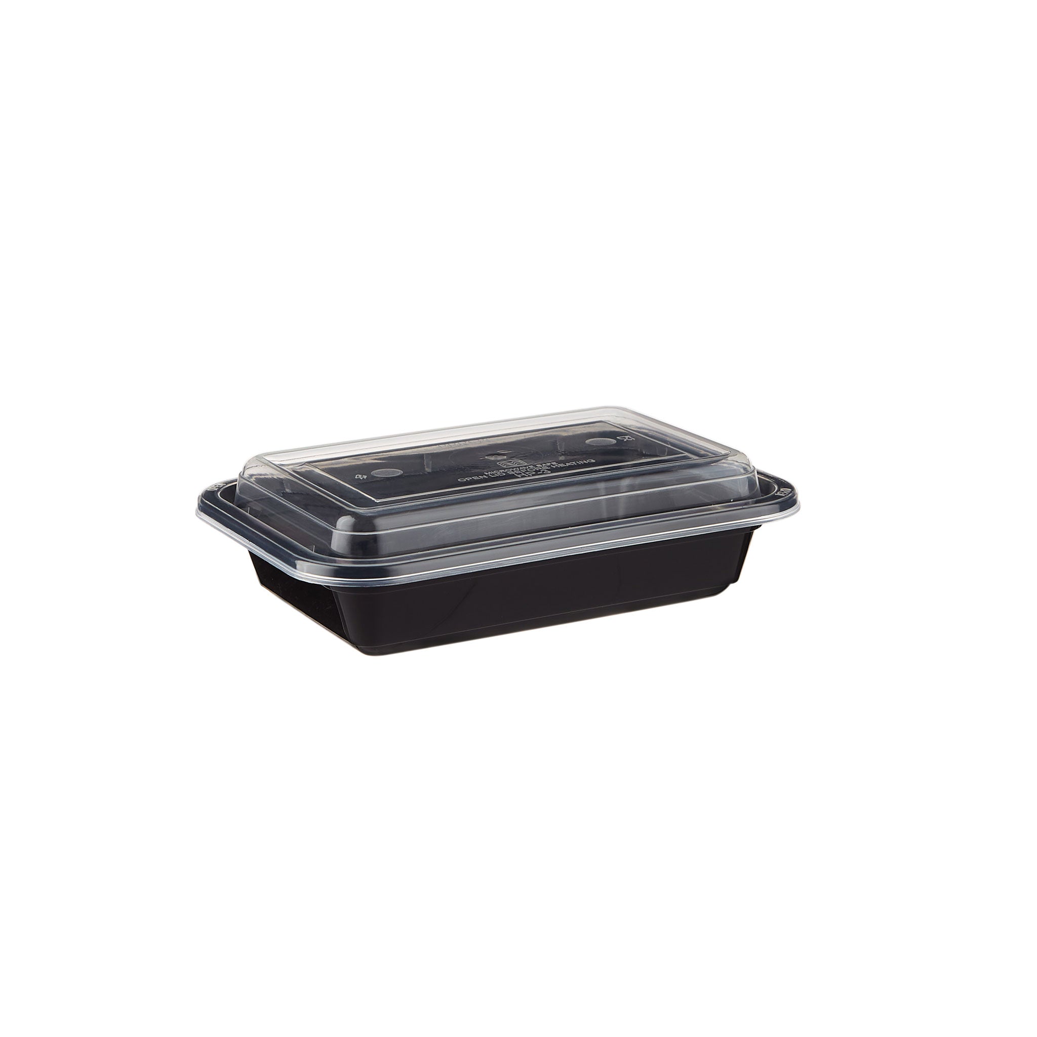 Black Base Rectangular Container 58 Oz 150 Pieces - Hotpack Oman