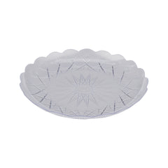 18 Cm Round Crystal Design Plate 
