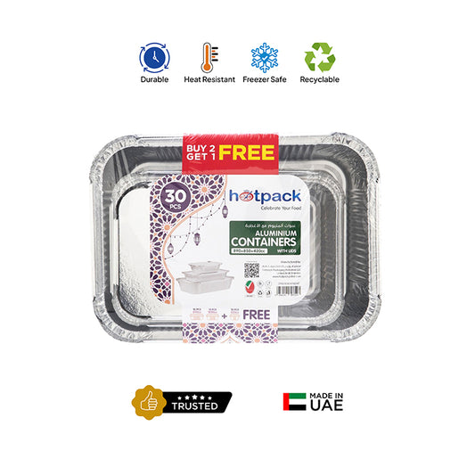 10 Pieces Each*20 Packet Aluminum Container Combo offer Buy 2 Get 1 Free