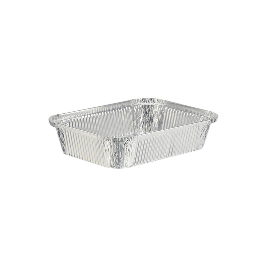 120 Pieces Aluminum Containers with Lid  83185 ( 1850 CC ) 260 x 192 x 50 Mm