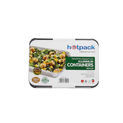 120 Pieces Aluminum Containers with Lid  83190 (1900 CC) 315 x 215 x 38 Mm