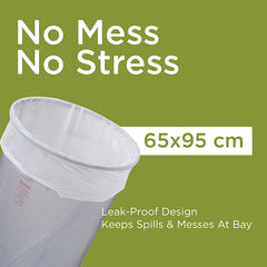White Dust Bin Bag Roll 45*55