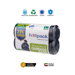 7 Packets Twin Pack Garbage Roll Black 65x95cm 30 Gallon 25 % off
