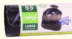 225 Pieces Heavy Duty Garbage Bag 55 Gallon Large 80 X 110 Cm