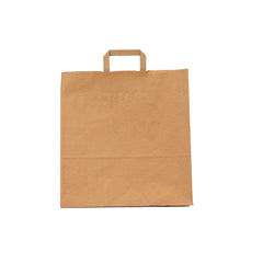 250 Pieces Kraft Brown Paper Bag Flat Handle 38x14x40 cm