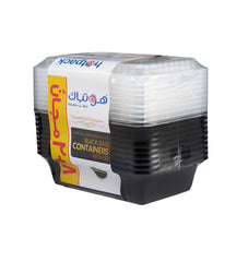 Black Base Container 38 oz with Lids 8 + 2 Free