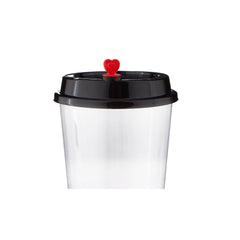 WHITE LID 4 U-SHAPE CUP 90MM-RED CLOSER - 1000 PIECES